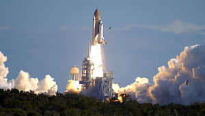 Space Shuttle Orbiter Columbia STS-107 mission is launching toward space from launch pad 39A at Kennedy Space Center on January 16, 2003. Credit: NASA