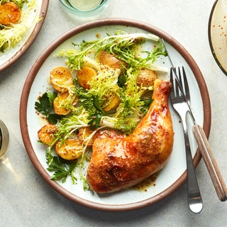 Photo of a Honey Mustard Chicken Sheet Pan dinner.