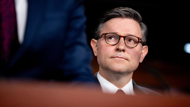 Speaker of the House Mike Johnson appears during a news conference on Capitol Hill on November 19, 2024 in Washington, DC. J 