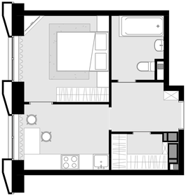 Квартира 31,8 м², 1-комнатная - изображение 1