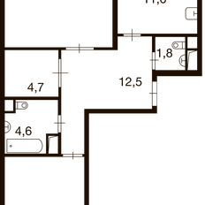 Квартира 72,1 м², 2-комнатная - изображение 1