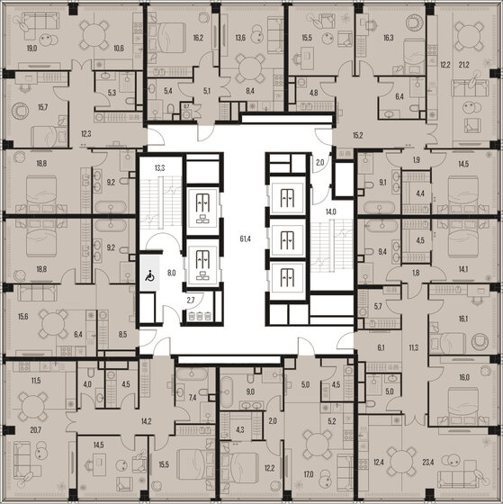 49,2 м², 2-комнатная квартира 37 985 744 ₽ - изображение 31