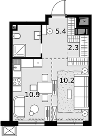 Квартира 32,9 м², 1-комнатная - изображение 1