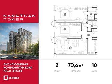 Квартира 70,6 м², 2-комнатные - изображение 1