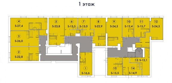 Квартира 15,5 м², студия - изображение 1