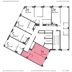 Квартира 41,3 м², 1-комнатная - изображение 2