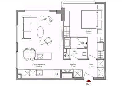 Квартира 64,4 м², 2-комнатные - изображение 1