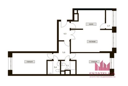 Квартира 73,1 м², 3-комнатная - изображение 1