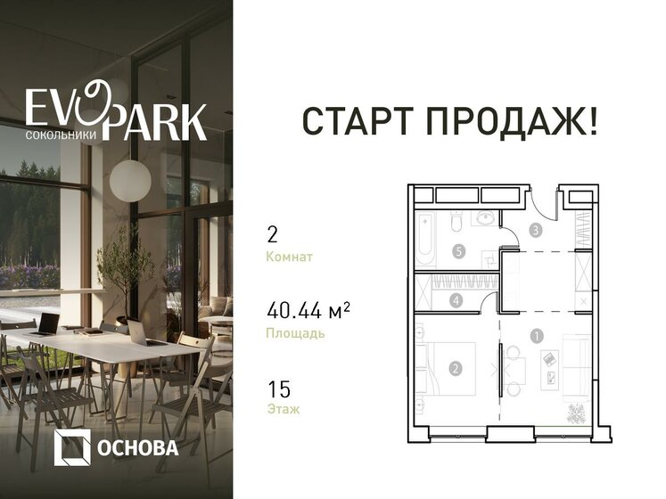 44,9 м², 2-комнатная квартира 11 400 000 ₽ - изображение 111