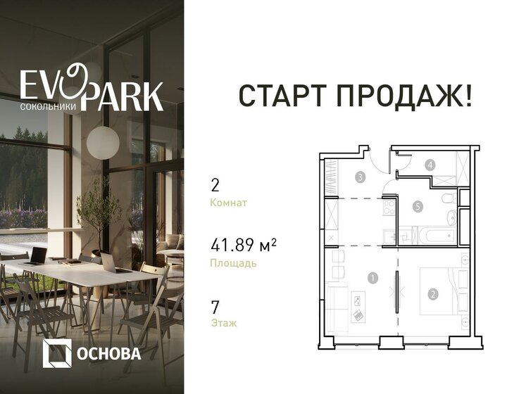 44,9 м², 2-комнатная квартира 11 400 000 ₽ - изображение 109