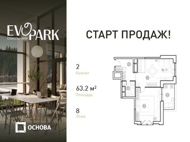 Квартира 63,2 м², 2-комнатные - изображение 1