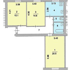 Квартира 76,2 м², 3-комнатная - изображение 2