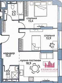 Квартира 70 м², 2-комнатная - изображение 1