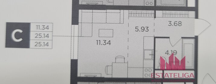 Квартира 25,2 м², студия - изображение 1