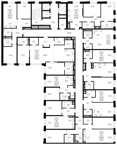 42,1 м², 1-комнатная квартира 18 292 450 ₽ - изображение 20