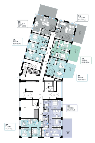 29,7 м², 1-комнатная квартира 24 350 000 ₽ - изображение 130