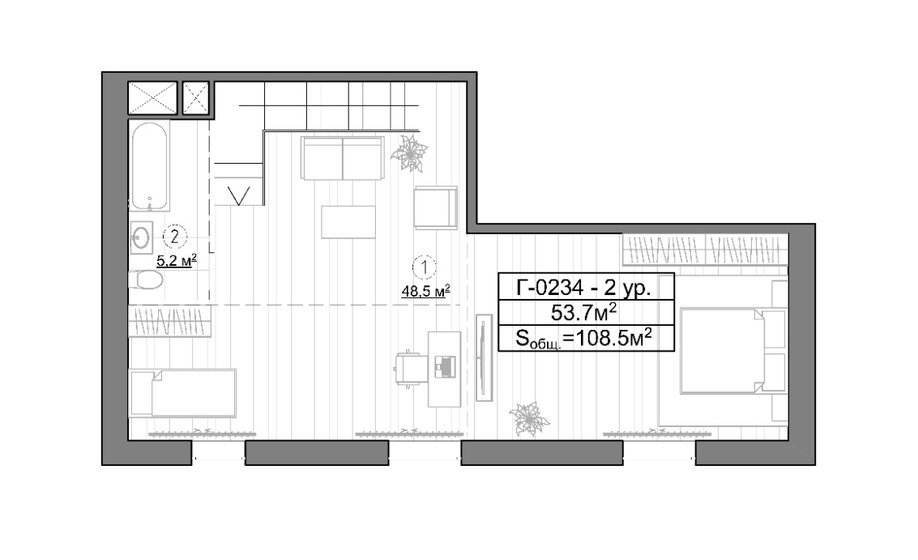 45 м², 2-комнатная квартира 13 500 000 ₽ - изображение 102