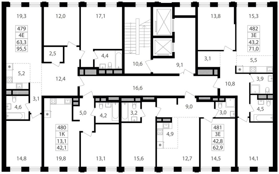 42,1 м², 1-комнатная квартира 18 292 450 ₽ - изображение 15