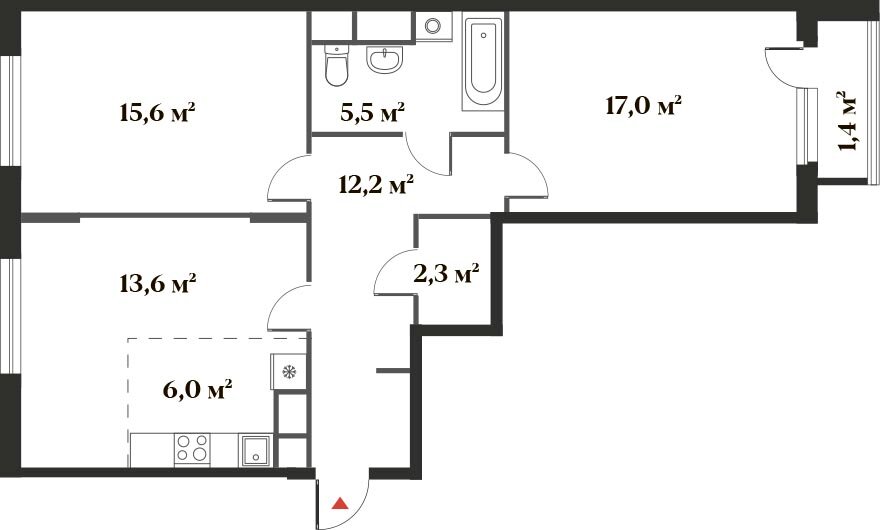 101,3 м², 3-комнатная квартира 18 900 000 ₽ - изображение 36