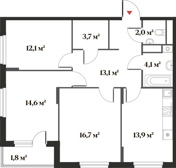 104 м², 3-комнатная квартира 17 000 000 ₽ - изображение 68