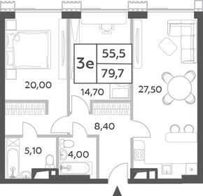 Квартира 79,7 м², 3-комнатная - изображение 1