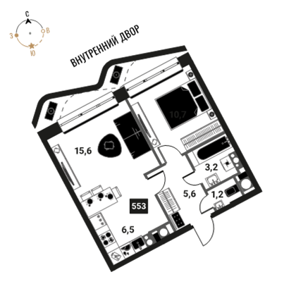 47 м², 2-комнатная квартира 15 500 000 ₽ - изображение 116