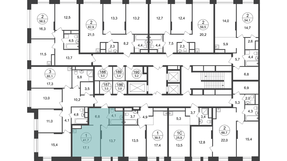 50 м², 1-комнатная квартира 12 904 407 ₽ - изображение 24