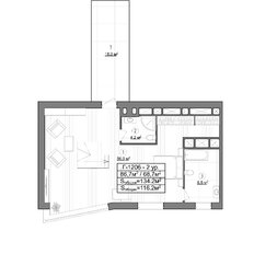 Квартира 116,2 м², 2-комнатные - изображение 2