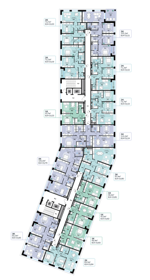 79 м², 3-комнатная квартира 38 990 000 ₽ - изображение 112