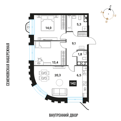 82 м², 3-комнатная квартира 30 900 000 ₽ - изображение 26