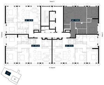 Квартира 75,8 м², 2-комнатная - изображение 2