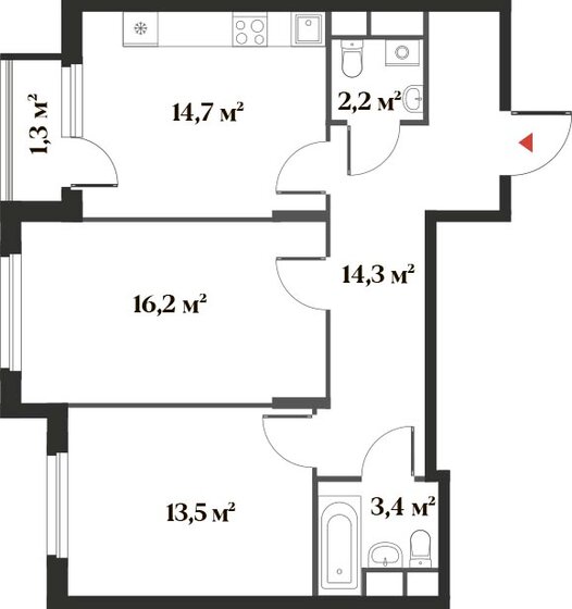 62 м², 2-комнатная квартира 15 999 718 ₽ - изображение 32