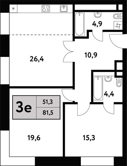 100 м², 3-комнатная квартира 29 000 000 ₽ - изображение 77