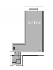 Квартира 19,3 м², студия - изображение 1