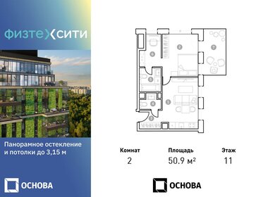 Квартира 50,6 м², 2-комнатные - изображение 1