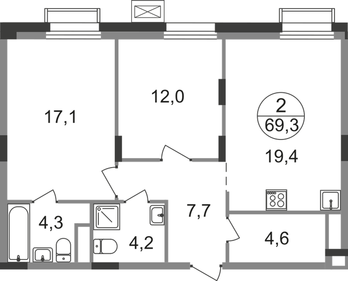 79 м², 2-комнатная квартира 24 200 000 ₽ - изображение 67