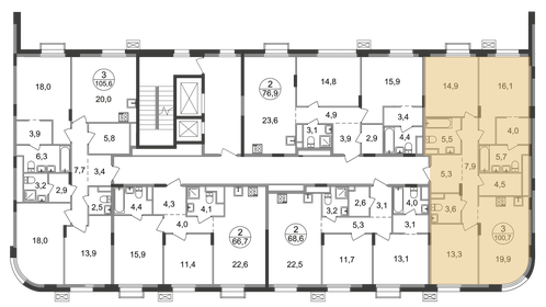 Квартира 100,7 м², 3-комнатная - изображение 2