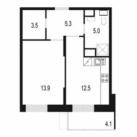 Квартира 45 м², 1-комнатная - изображение 3