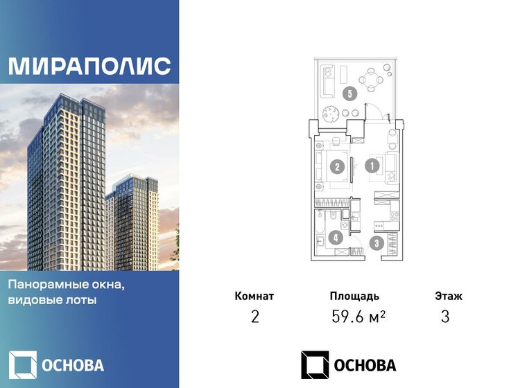 64 м², 2-комнатная квартира 22 924 836 ₽ - изображение 61