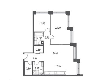 Квартира 95 м², 2-комнатная - изображение 1