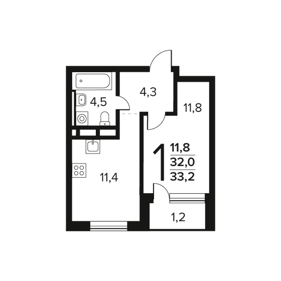 33,5 м², апартаменты-студия 5 762 000 ₽ - изображение 89