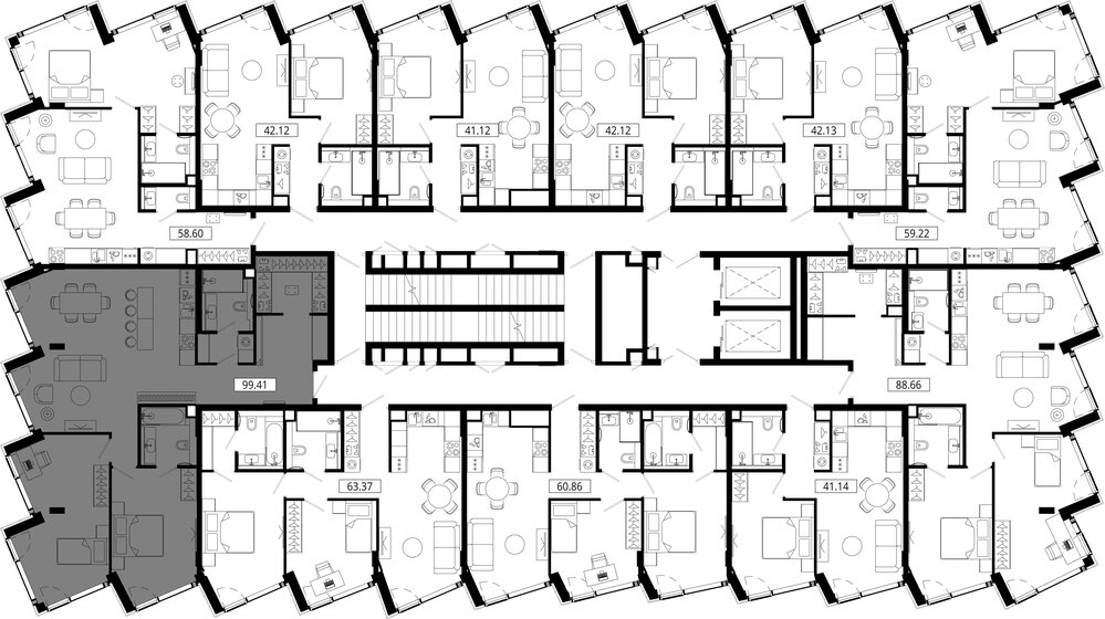 90,2 м², 2-комнатная квартира 52 065 960 ₽ - изображение 42