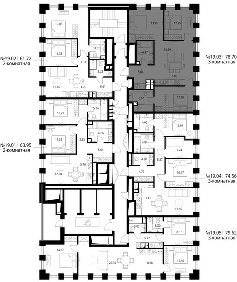 78,7 м², 3-комнатная квартира 29 719 560 ₽ - изображение 15