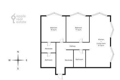 Квартира 100 м², 3-комнатные - изображение 1