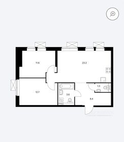 Квартира 60,8 м², 2-комнатная - изображение 1