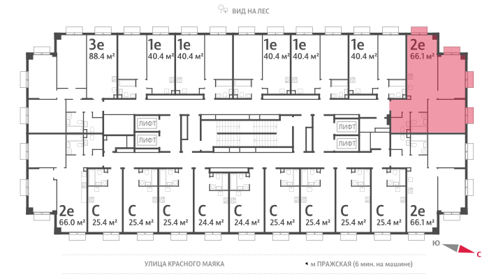 58 м², 2-комнатная квартира 16 450 000 ₽ - изображение 66