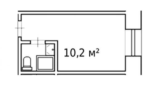 Квартира 10,2 м², студия - изображение 1