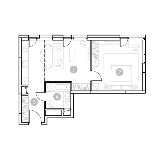 41 м², 1-комнатная квартира 13 500 000 ₽ - изображение 79