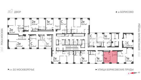 Квартира 34,4 м², 1-комнатная - изображение 2