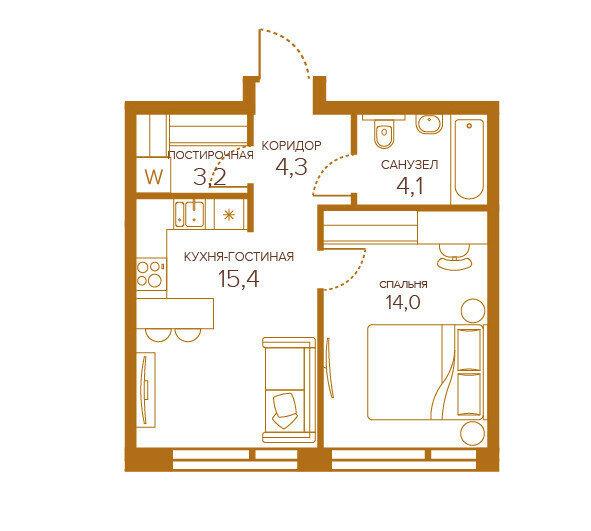 40,5 м², 1-комнатная квартира 21 600 000 ₽ - изображение 67